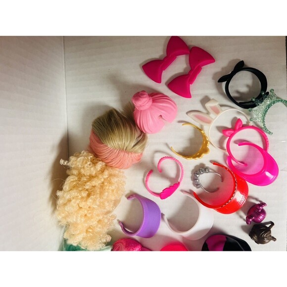 LOL Surprise Doll Wigs Big Baby Wigs Headbands Hats Tiara 44 Pieces WOW - Picture 5 of 6
